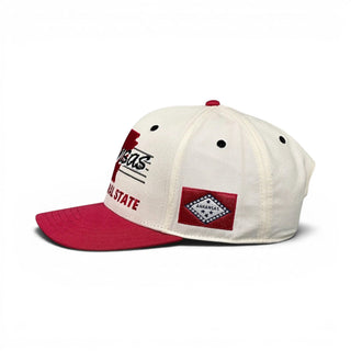 Arkansas Snapback - The Daly (Cream/Red) - Shells Vintage Hat Co.