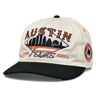 Austin Snapback - The Silicon Hills (Cream/Black) - Shells Vintage Hat Co.