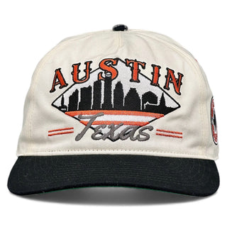 Austin Snapback - The Silicon Hills (Cream/Black) - Shells Vintage Hat Co.