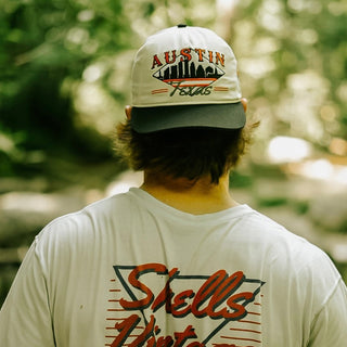 Austin Snapback - The Silicon Hills (Cream/Black) - Shells Vintage Hat Co.