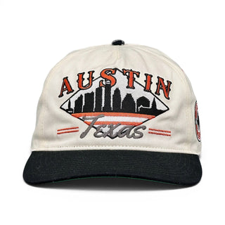 Austin Snapback - The Silicon Hills (Cream/Black) - Shells Vintage Hat Co.
