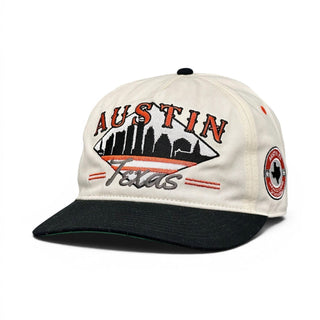 Austin Snapback - The Silicon Hills (Cream/Black) - Shells Vintage Hat Co.