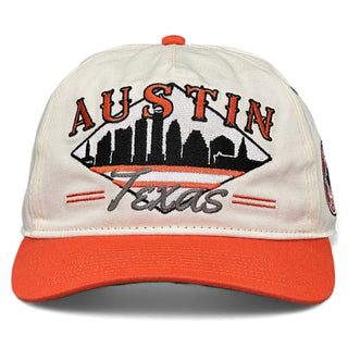 Austin Snapback - The Silicon Hills (Cream/Burnt Orange) - Shells Vintage Hat Co.