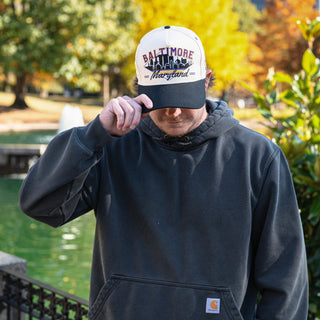 Baltimore Snapback - The Raven - Shells Vintage Hat Co.