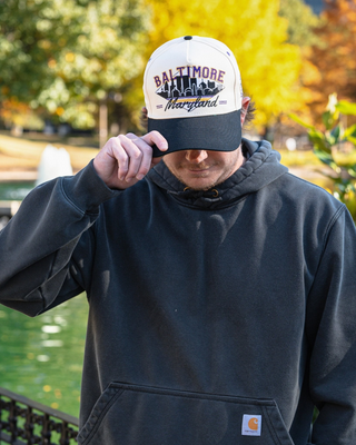 Baltimore Snapback - The Raven - Shells Vintage Hat Co.