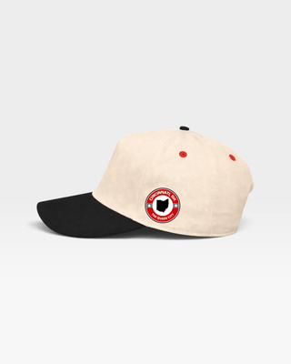 Cincinnati Snapback - The Charlie Hustle (Cream/Black) - Shells Vintage Hat Co.