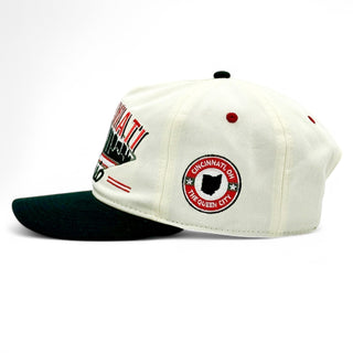 Cincinnati Snapback - The Charlie Hustle (Cream/Black) - Shells Vintage Hat Co.