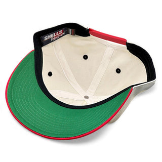 Cincinnati Snapback - The Charlie Hustle (Cream/Red) - Shells Vintage Hat Co.