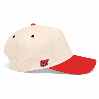 Cincinnati Snapback - The Charlie Hustle (Cream/Red) - Shells Vintage Hat Co.