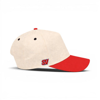 Cincinnati Snapback - The Charlie Hustle (Cream/Red) - Shells Vintage Hat Co.