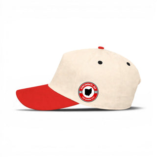 Cincinnati Snapback - The Charlie Hustle (Cream/Red) - Shells Vintage Hat Co.