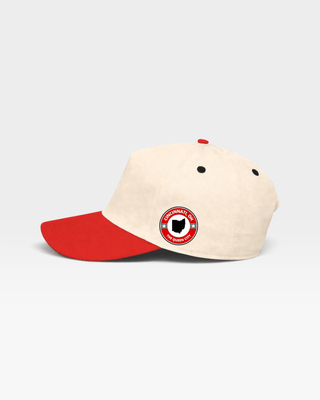 Cincinnati Snapback - The Charlie Hustle (Cream/Red) - Shells Vintage Hat Co.