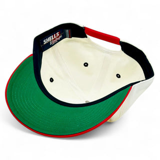 Cincinnati Snapback - The Charlie Hustle (Cream/Red) - Shells Vintage Hat Co.