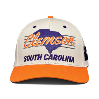 Clemson Snapback - The Dabo (Cream/Orange) - Shells Vintage Hat Co.
