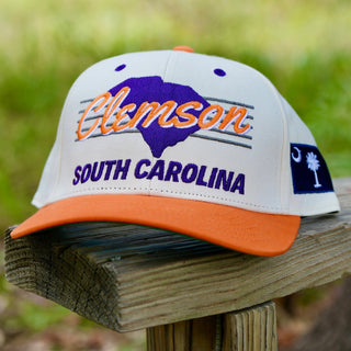 Clemson Snapback - The Dabo (Cream/Orange) - Shells Vintage Hat Co.