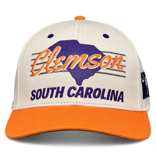 Clemson Snapback - The Dabo (Cream/Orange) - Shells Vintage Hat Co.