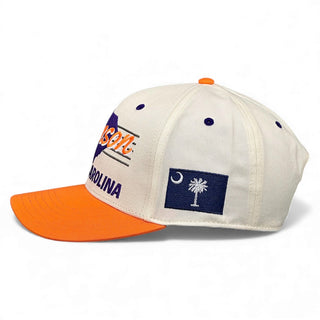 Clemson Snapback - The Dabo (Cream/Orange) - Shells Vintage Hat Co.