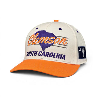 Clemson Snapback - The Dabo (Cream/Orange) - Shells Vintage Hat Co.