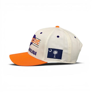 Clemson Snapback - The Dabo (Cream/Orange) - Shells Vintage Hat Co.