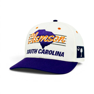 Clemson Snapback - The Dabo (Cream/Purple) - Shells Vintage Hat Co.