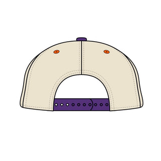 Clemson Snapback - The Dabo (Cream/Purple) - Shells Vintage Hat Co.