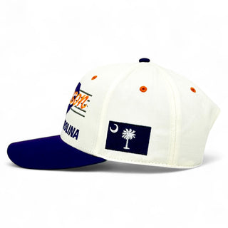 Clemson Snapback - The Dabo (Cream/Purple) - Shells Vintage Hat Co.