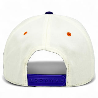 Clemson Snapback - The Dabo (Cream/Purple) - Shells Vintage Hat Co.