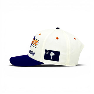 Clemson Snapback - The Dabo (Cream/Purple) - Shells Vintage Hat Co.