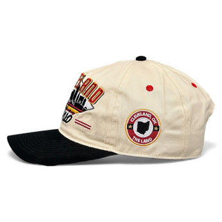 Cleveland Snapback - The Bron (Cream/Black) - Shells Vintage Hat Co.