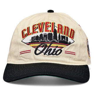 Cleveland Snapback - The Bron (Cream/Black) - Shells Vintage Hat Co.