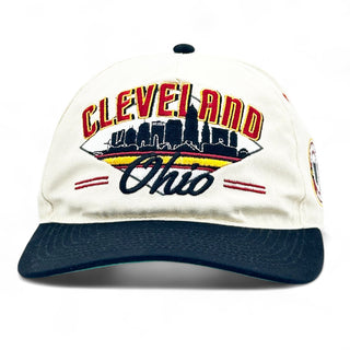 Cleveland Snapback - The Bron (Cream/Black) - Shells Vintage Hat Co.