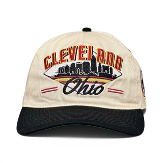 Cleveland Snapback - The Bron (Cream/Black) - Shells Vintage Hat Co.