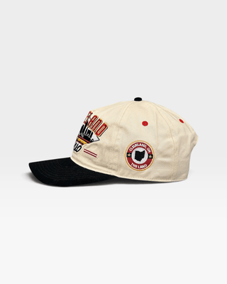 Cleveland Snapback - The Bron (Cream/Black) - Shells Vintage Hat Co.