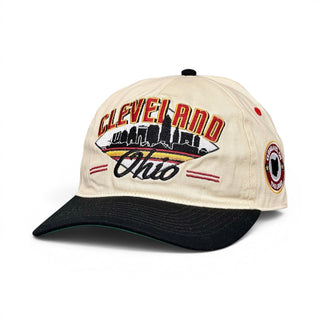 Cleveland Snapback - The Bron (Cream/Black) - Shells Vintage Hat Co.