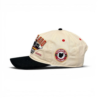 Cleveland Snapback - The Bron (Cream/Black) - Shells Vintage Hat Co.