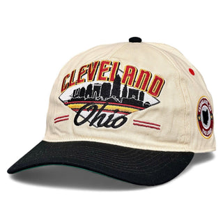 Cleveland Snapback - The Bron (Cream/Black) - Shells Vintage Hat Co.