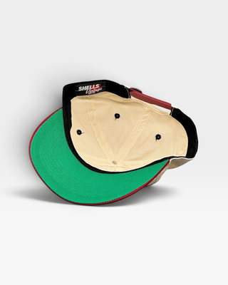Cleveland Snapback - The Bron (Cream/Crimson) - Shells Vintage Hat Co.