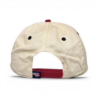 Cleveland Snapback - The Bron (Cream/Crimson) - Shells Vintage Hat Co.