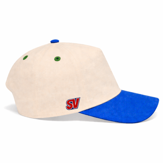 Dallas Snapback - The Dirk (Cream/Blue) - Shells Vintage Hat Co.