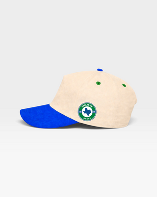 Dallas Snapback - The Dirk (Cream/Blue) - Shells Vintage Hat Co.