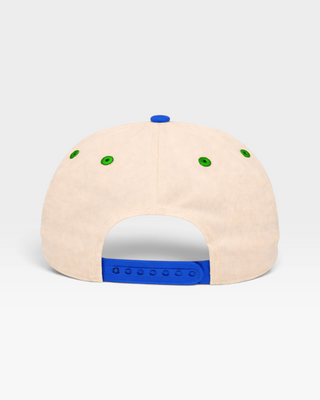 Dallas Snapback - The Dirk (Cream/Blue) - Shells Vintage Hat Co.