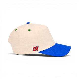 Dallas Snapback - The Dirk (Cream/Blue) - Shells Vintage Hat Co.