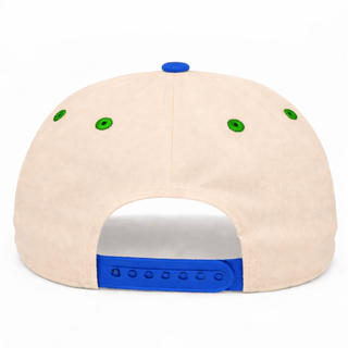 Dallas Snapback - The Dirk (Cream/Blue) - Shells Vintage Hat Co.