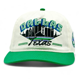 Dallas Snapback - The Maverick (Cream/Green) - Shells Vintage Hat Co.