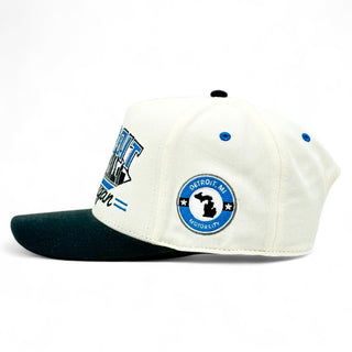Detroit Snapback - The Sanders (Cream/Black) - Shells Vintage Hat Co.