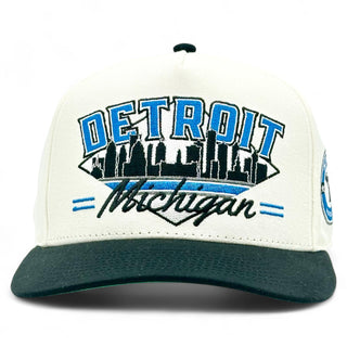 Detroit Snapback - The Sanders (Cream/Black) - Shells Vintage Hat Co.