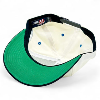 Detroit Snapback - The Sanders (Cream/Black) - Shells Vintage Hat Co.