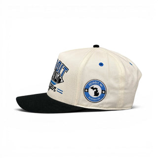 Detroit Snapback - The Sanders (Cream/Black) - Shells Vintage Hat Co.