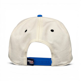 Detroit Snapback - The Sanders (Cream/Electric Blue) - Shells Vintage Hat Co.