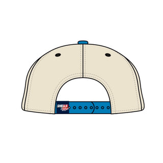 Detroit Snapback - The Sanders (Cream/Electric Blue) - Shells Vintage Hat Co.